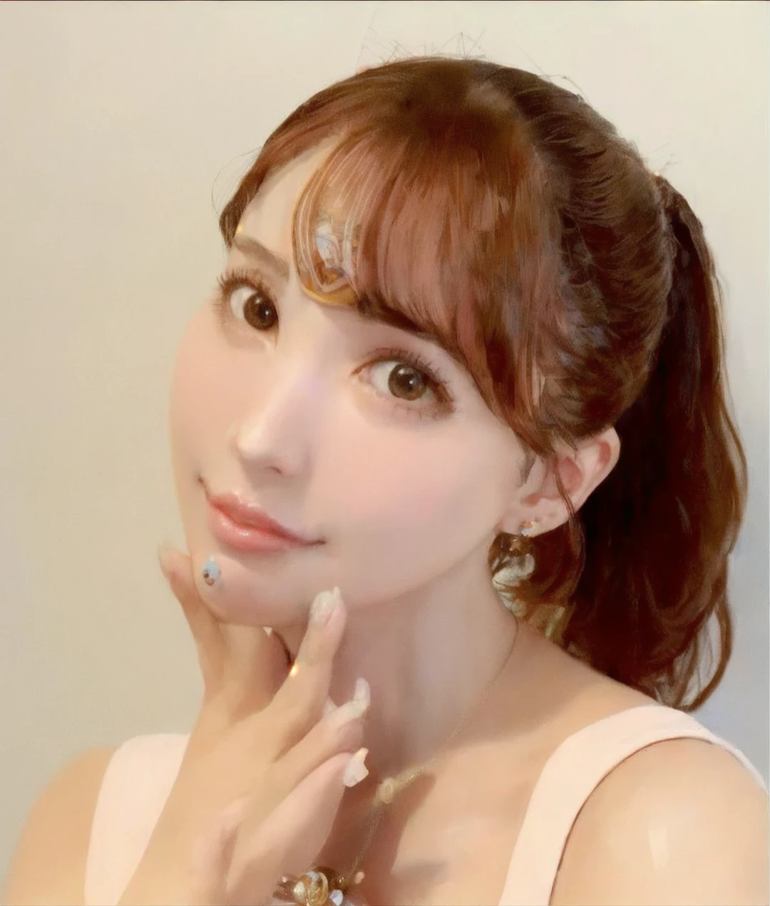 masterpiece, best quality, detailed, ((official style)), (((sailor moon, tsukino usagi, solo))), /Sailor Moon/, double bun, twintails, parted bangs, hair ornament, crescent facial mark, jewelry, earrings, choker, puffy short sleeves, pink sleeves, BREAK, heart brooch, white gloves, elbow gloves, blue pleated skirt.