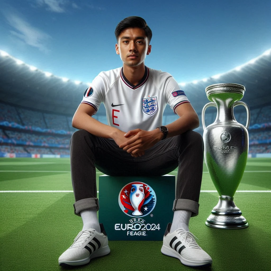 arafed man sitting on a box with a trophy in front of him, mid shot portrait, official artwork, portrait shot, album art, edited, profile picture 1024px, esports, alexey egorov, promo art, official art, official fanart, official fan art, ea sport, 2024, 2 0 2 4, easports