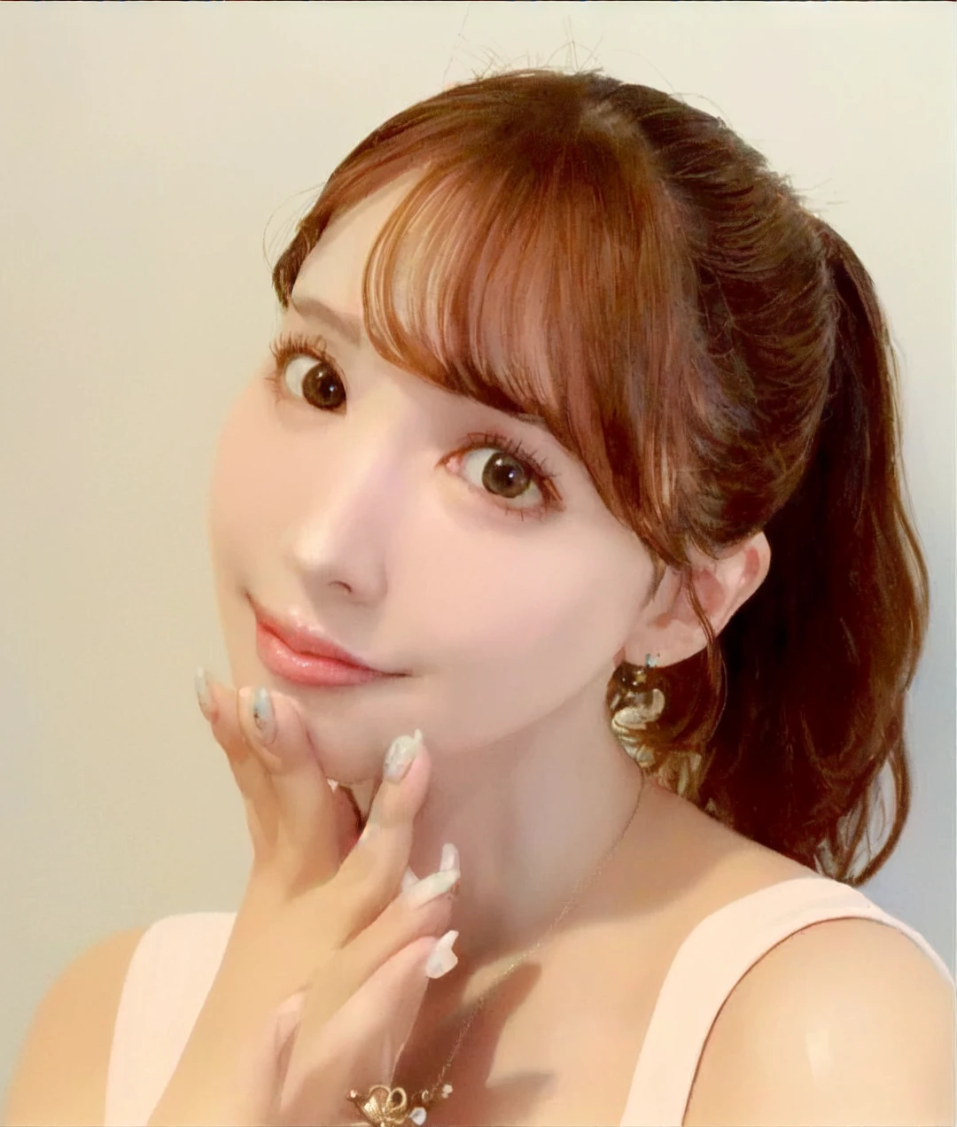 masterpiece, best quality, detailed, ((official style)), (((sailor moon, tsukino usagi, solo))), /Sailor Moon/, double bun, twintails, parted bangs, hair ornament, crescent facial mark, jewelry, earrings, choker, puffy short sleeves, pink sleeves, BREAK, heart brooch, white gloves, elbow gloves, blue pleated skirt.