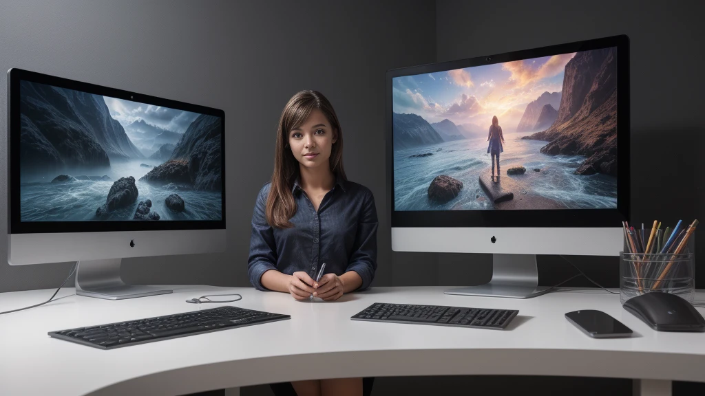 1 girl, website design, digital artist, website layout, website structure, website development, web design, computer screens, technology, ultra-detailed, (best quality,4k,8k,highres,masterpiece:1.2),ultra-detailed,(realistic,photorealistic,photo-realistic:1.37),digital painting,studio lighting,sharp focus,vibrant colors