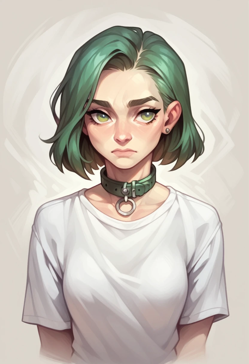 1 girl, calm, Closed mouth, collar shirt,,