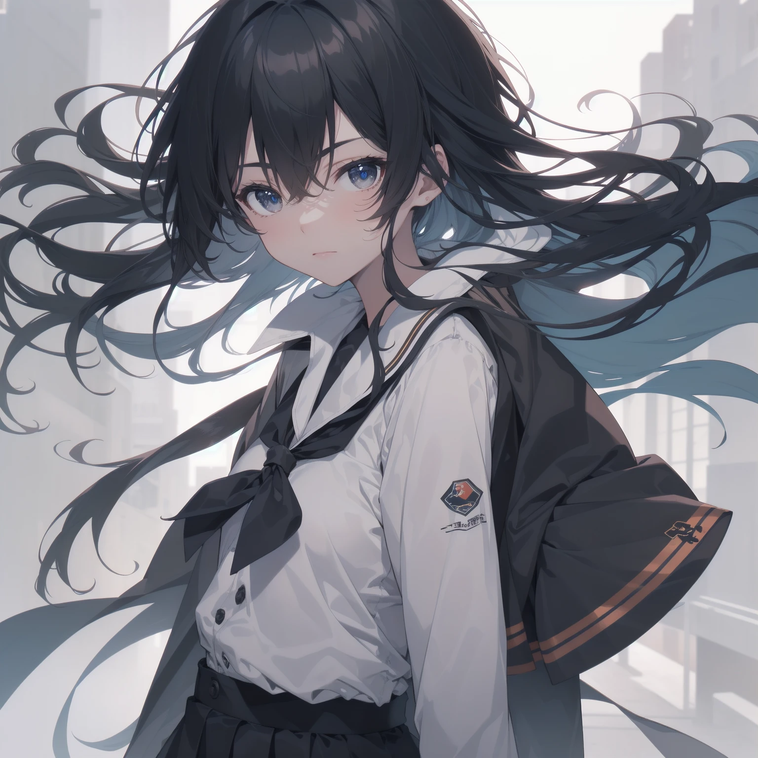 ultra-absurdres-Top quality by artist God, ultra-detailed, high resolution, anime moe artstyle, best anime 8k konachan wallpaper, pixiv contest winner, pool:2810, perfect anatomy,break, 1girl, (Please draw a girl walking sleepily to school alone. )break,(Solo,little female, 13-year-old:1.3),Full limbs, complete fingers,a junior high school student, (very short hair), short cut, flat chest, , small butt, small black eyes, beautiful detailed eyes, well-proportioned iris and pupils, expressive eyes, highres detailed hair, soft expression, salor school_uniform, sailor collar, serahuku, bow, pleated skirt,(Detailed Lighting), (Detailed background), in the School commute route. break,super detailed skin, Best cinematic lighting powered by famous artist, 8k,beauty illustration,photoshop_(medium),very aesthetic,break,((artist:tomose_shunsaku )), artist:clamp ,artist:carnelian ,artist:kantoku ,
