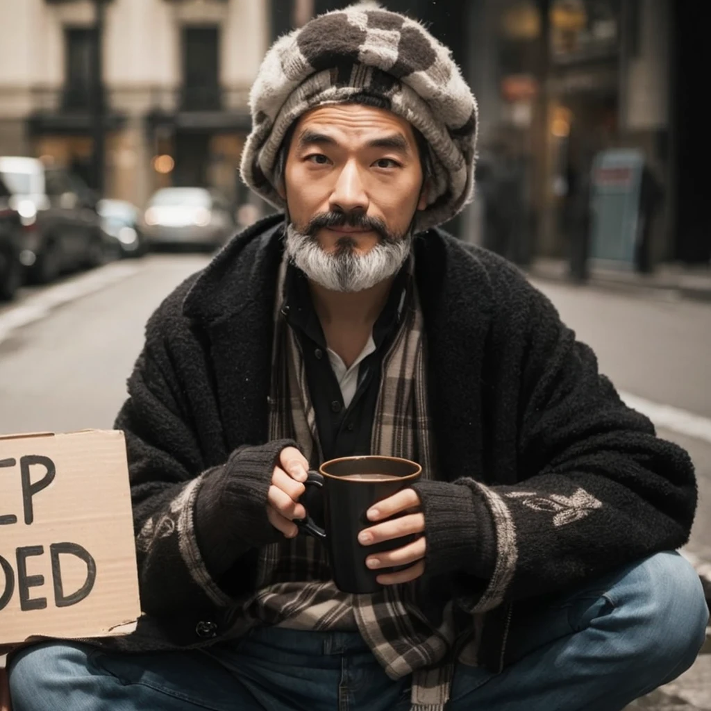 Don't change your face、Dressed as a financial man