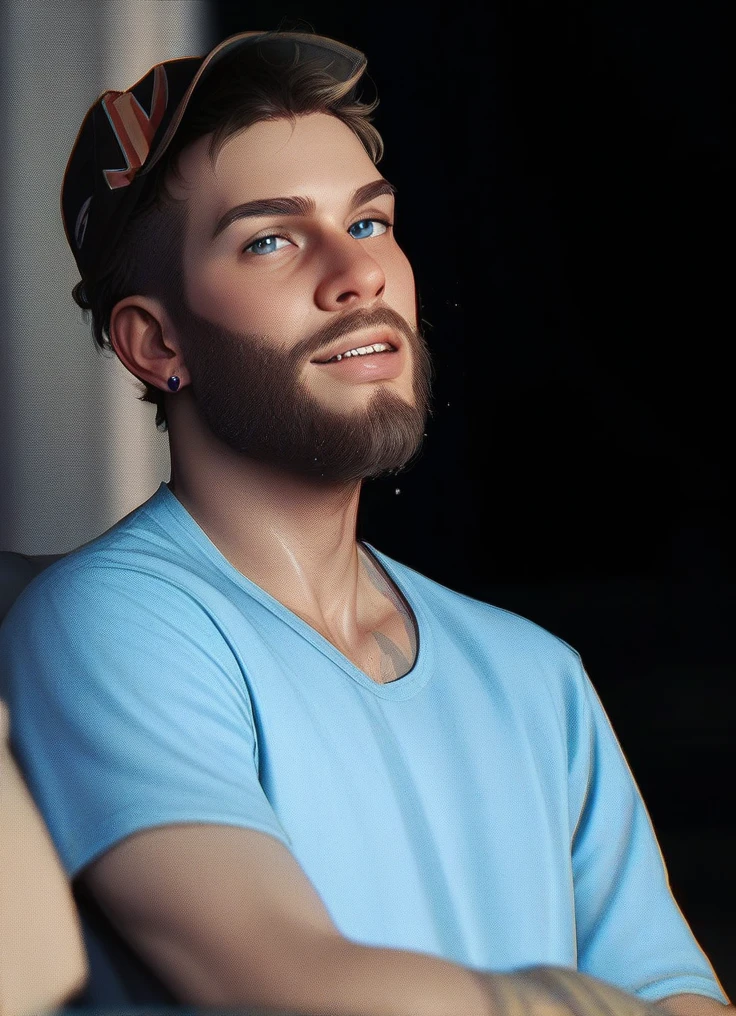 Young man with hat