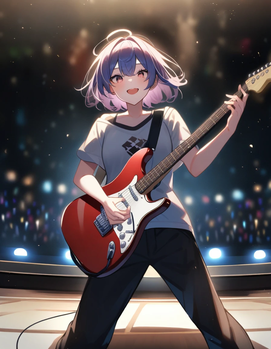 Kyoto Animation、6 stringale、20-year-old、Electric guitar、Fender Stratocaster、Big Stage、front