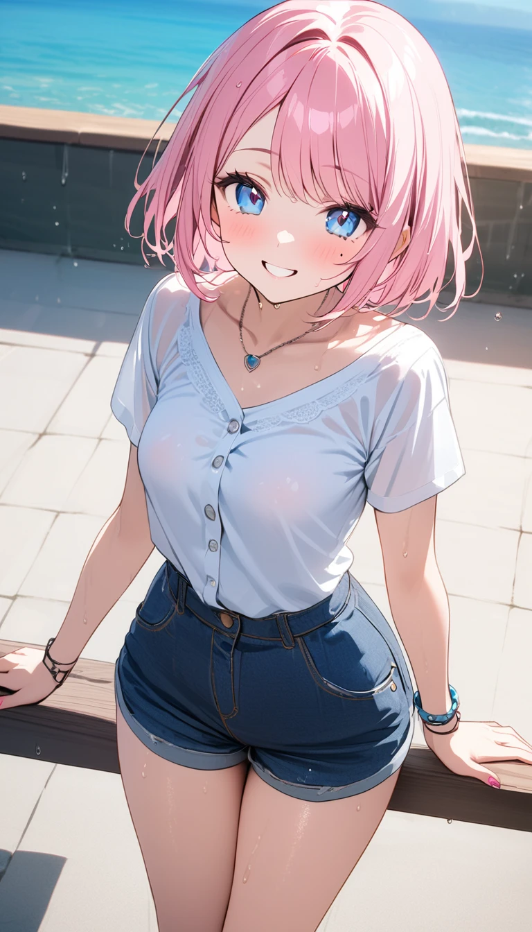 ((((Take off a wet short-sleeved white blouse))))、((small tits))、((Manstreak))、A 12-year-old girl、In the gym、((sit down and open legs))、((teats))、Wet white panties、(((Manstreak)))、low angles、Angle from the inside of the skirt、((Inverted Navy Blue Tight Mini Skirt))、((The angle at which the pants can be seen from the skirt))、((Wet pale pink panties))、Side tail、((She is in an iron-barred prison))、(((Teary-eyed)))、blushed face、(((Collar on a chain)))、((Hands hung on the ceiling with chained bangles))、Teary-eyed
