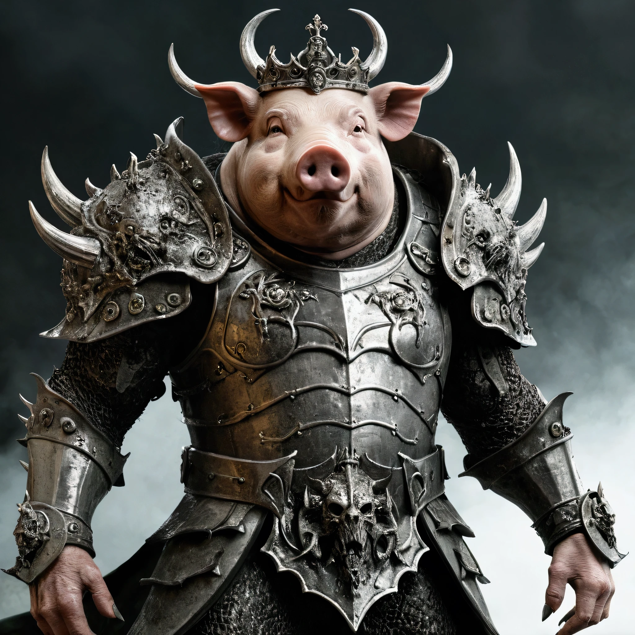 Pig Demon King，Shabby armor, Their veins are gray and rotten, Call of Cthulhu.
