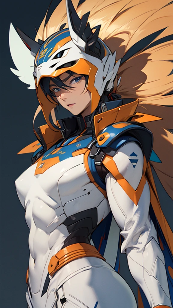 (Super detailed、Real、Highest quality:1.2)、In today&#39;s cybercrime arena、Samurai&#39;s Hand、Jacket、ボンバーJacketを身に着けた、1 boy with long, spiky hair。The boy holds a sword in his hand、Standing against a blank background。This scene、Set in a futuristic sci-fi environment with edgy colors and dramatic lighting。masterpiece、Highest quality、Movie stills、One Boy、solo、Male Focus、Staring at the audience、Depth of written boundary、（Watercolor illustration、Soft pastel colors：1.1）、L_LawLiet、Black Hair、black eye、、Half white and half black hair、Two-tone hair
