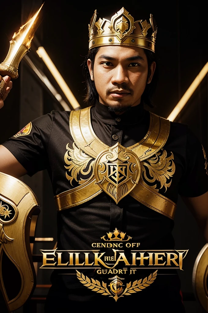 Logo guild esport hewan harimau efek api dan listrik'King_indo'