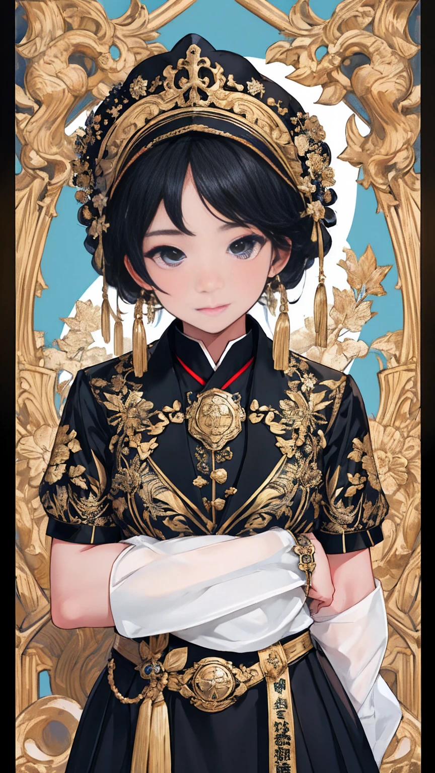 (Super detailed、Real、Highest quality:1.2)、In today's cybercrime arena、Samurai's Hand、Jacket、ボンバーJacketを身に着けた、1 boy with long, spiky hair。The boy holds a sword in his hand、Standing against a blank background。This scene、Set in a futuristic sci-fi environment with edgy colors and dramatic lighting。masterpiece、Highest quality、Movie stills、One Boy、solo、Male Focus、Staring at the audience、Depth of written boundary、(Watercolor illustration、Soft pastel colors:1.1)、L_LawLiet、Black Hair、black eye、、Half white and half black hair、Two-tone hair