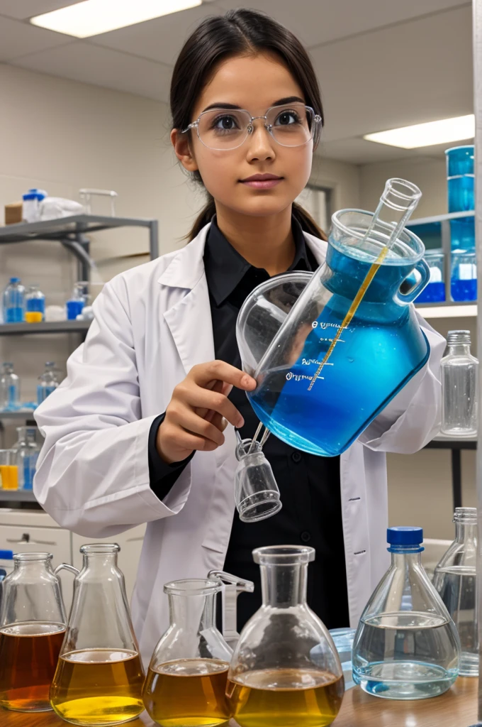 Chemistry lab of a class.