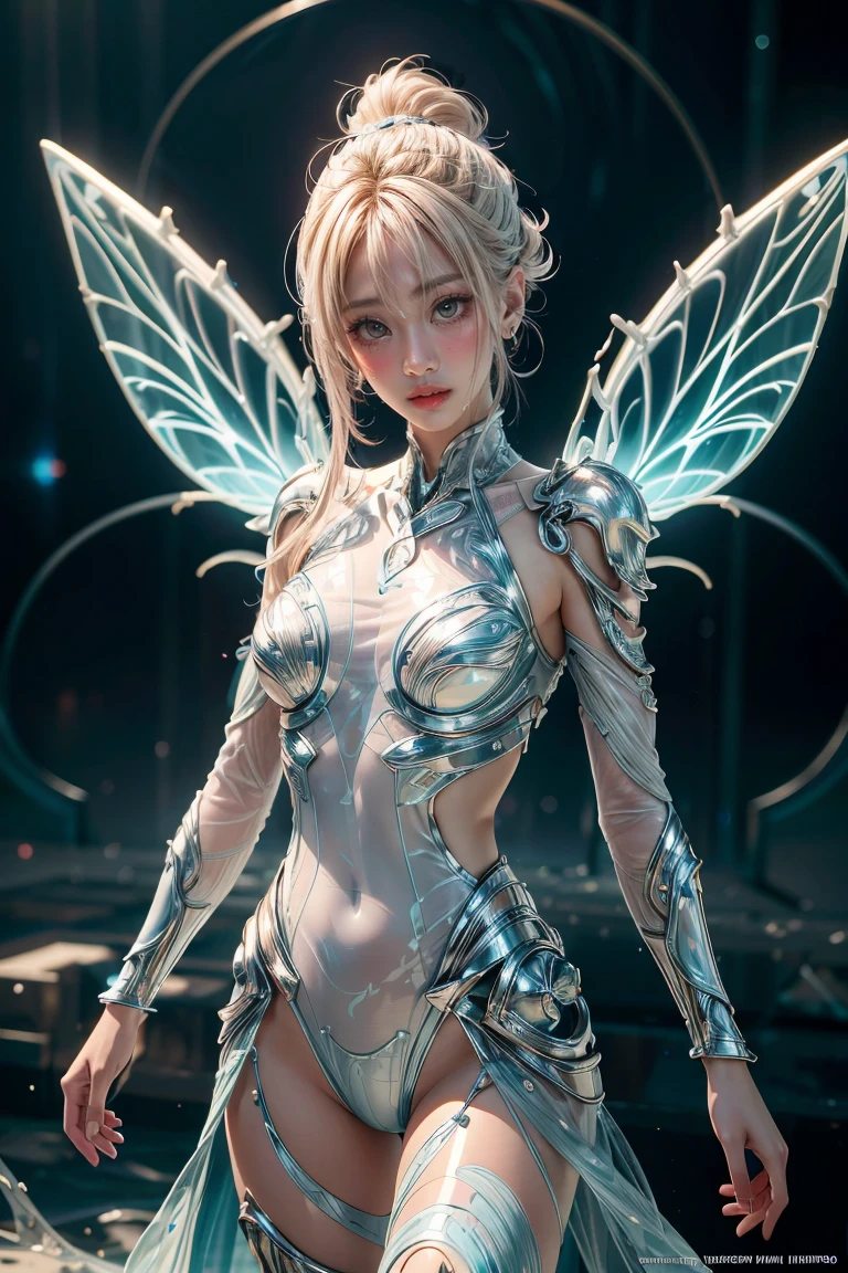 Translucent ethereal alien warrior,ModelShoot style, (Extremely detailed CG unified 8K wallpapers), The beauty of abstract stylization,,surrealism, 8K, Super detail, Best quality, Award-Awarded, Anatomically correct, 16k, Super detail