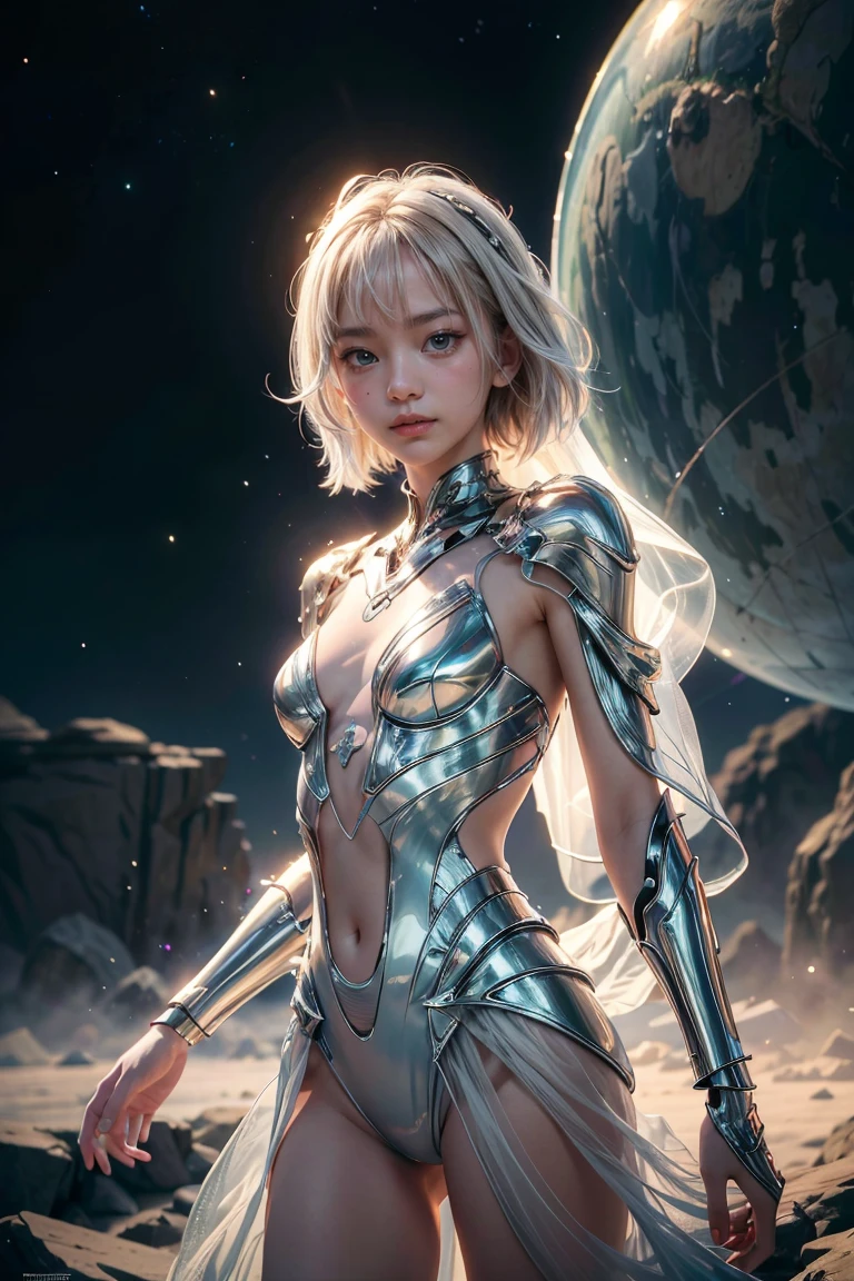 Translucent ethereal alien warrior,ModelShoot style, (Extremely detailed CG unified 8K wallpapers), The beauty of abstract stylization,,surrealism, 8K, Super detail, Best quality, Award-Awarded, Anatomically correct, 16k, Super detail
