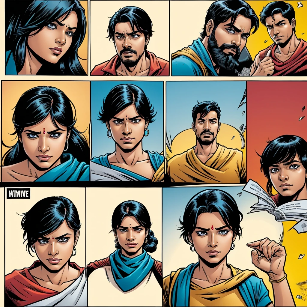 Create a comic page in hindi 