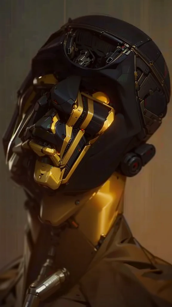 dark_imaginary,cyberpunk,(Saw,Saw man,red:1.1),1man,Mechanical Marvel,Robotic presence,Cyber Guardian, Dark cyberpunk