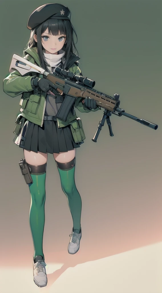 Realistic, As Yuuki, Super detailed,First Job, Better Quality, High resolution, One girl, Chinon 1, scarf, Fingerless gloves, Long sleeve, Short black shorts, hair ornaments, Hair Clip, Green thighs, Green jacket, Thigh straps, number de cowboy, Holding a gun, sniper rifle, Remains, Sitting, (Sword Art Online), range, Using a sniper, holding the sniper rifle, olhando no range, looking into the sniper rifle scope, number, High resolution, Urban, roof, Collapsed building, war, Catastrophe, disaster, Graves, cold, Bright Eyes, Superpoder, concentrated, concentrated, Cabello Kurt Azul, blue eyes, Ultra-realistic hands, With black gloves, Proportional Body
