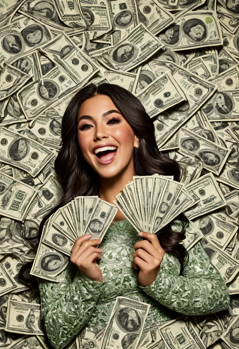 Winning the lottery, hurrah, Beauty, good luck, happiness, dollar