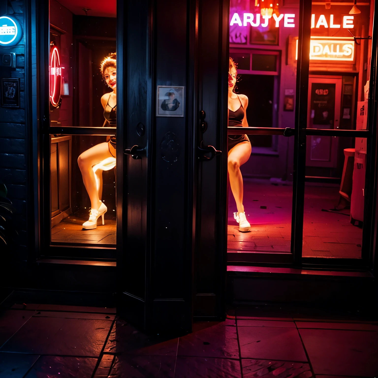 tv_Natalie_Alyn_Lind_V1,(ExtremelyDetailed (Girl inside window of Amsterdam's Red Light District:1.37) ((Stunning girls are ped inside individual windows))), ZoomLayer, (ZoomedOut:1.28, wide-angle) View Though Shop window from busy sidewalk, (Girl Visible Though show window Glass with Reflections)