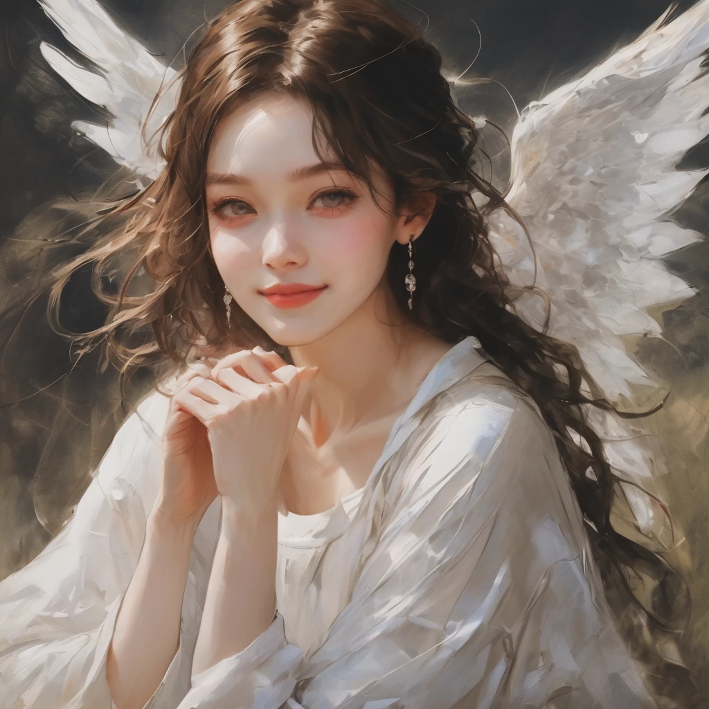 Angel、beautiful girl、Smile