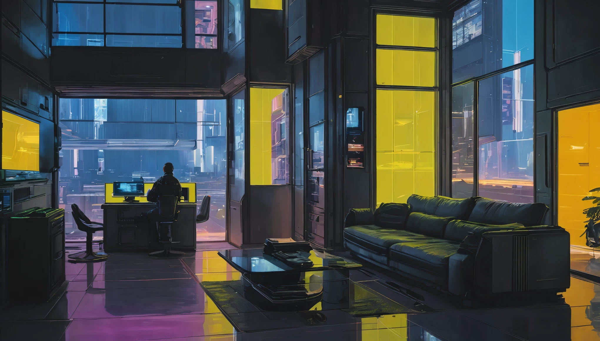 syme, apartment, cyberpunk