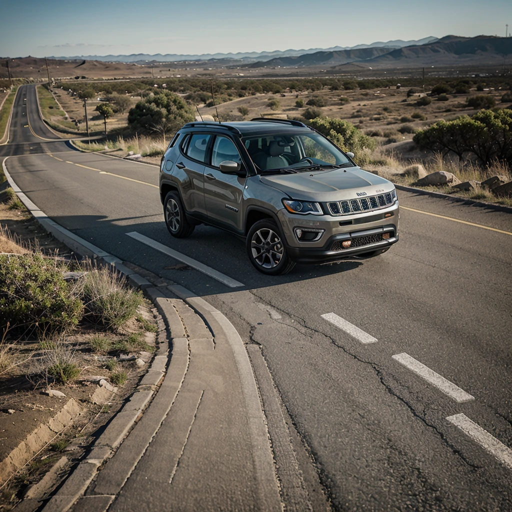 Jeep Compass, on road 
