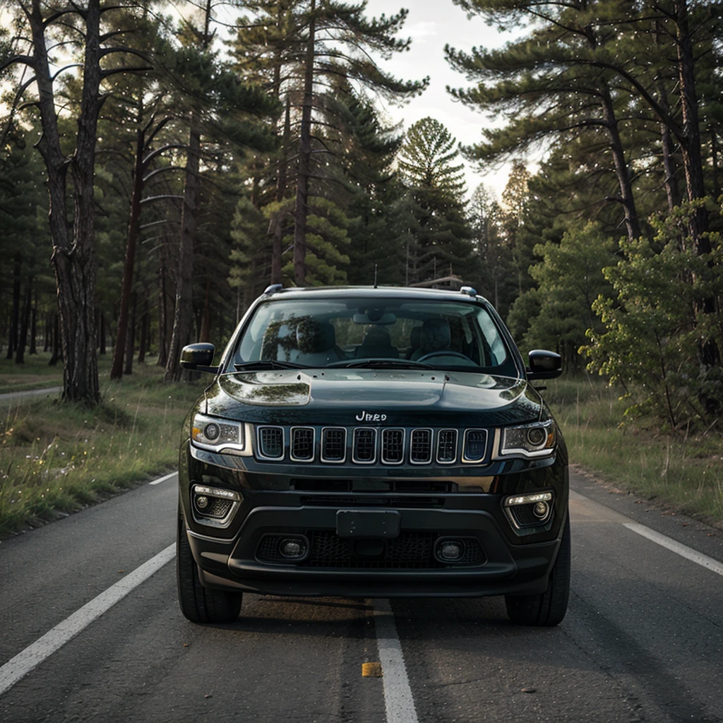 Jeep Compass, on road 
