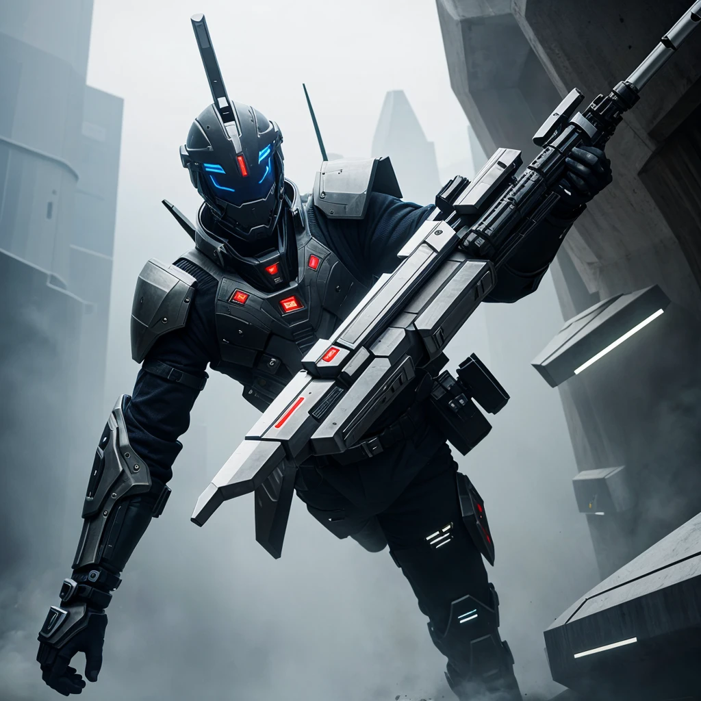Create a futuristic weapon