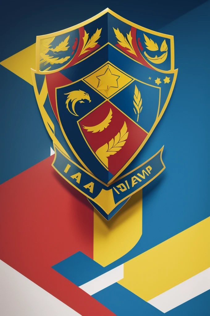 Copa América logo strong yellow blue and detailed red 