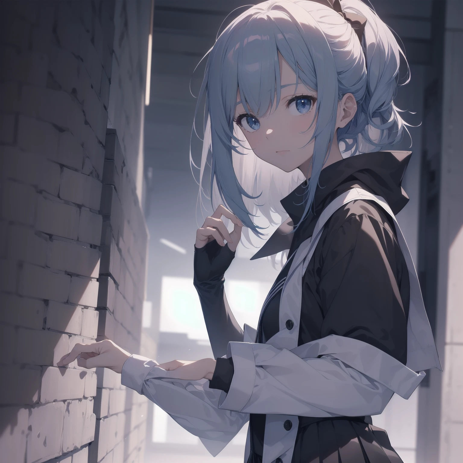 ultra-absurdres-Top quality by artist God, ultra-detailed, high resolution, anime moe artstyle, best anime 8k konachan wallpaper, pixiv contest winner, pool:2810, perfect anatomy,break, 1girl, (Please draw a girl walking sleepily to school alone. )break,(Solo,little female, 13-year-old:1.3),Full limbs, complete fingers,a junior high school student, (very short hair), short cut, flat chest, , small butt, small black eyes, beautiful detailed eyes, well-proportioned iris and pupils, expressive eyes, highres detailed hair, soft expression, salor school_uniform, sailor collar, serahuku, bow, pleated skirt,(Detailed Lighting), (Detailed background), in the School commute route. break,super detailed skin, Best cinematic lighting powered by famous artist, 8k,beauty illustration,photoshop_(medium),very aesthetic,break,((artist:tomose_shunsaku )), artist:clamp ,artist:carnelian ,artist:kantoku ,