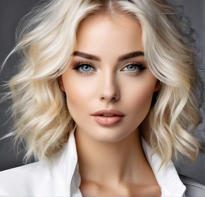 cheveux blond, femme blanche, très mignonne, très jeune, pas majeur, haute qualité, photoréaliste, mâchoire forte humaine réaliste , grosse pommette,yeux noir, Photographie hyperdétaillée, Lumière douce, ultra haute résolution , de face