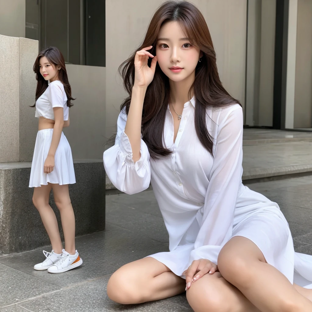 Beautifull women realistic korean full body