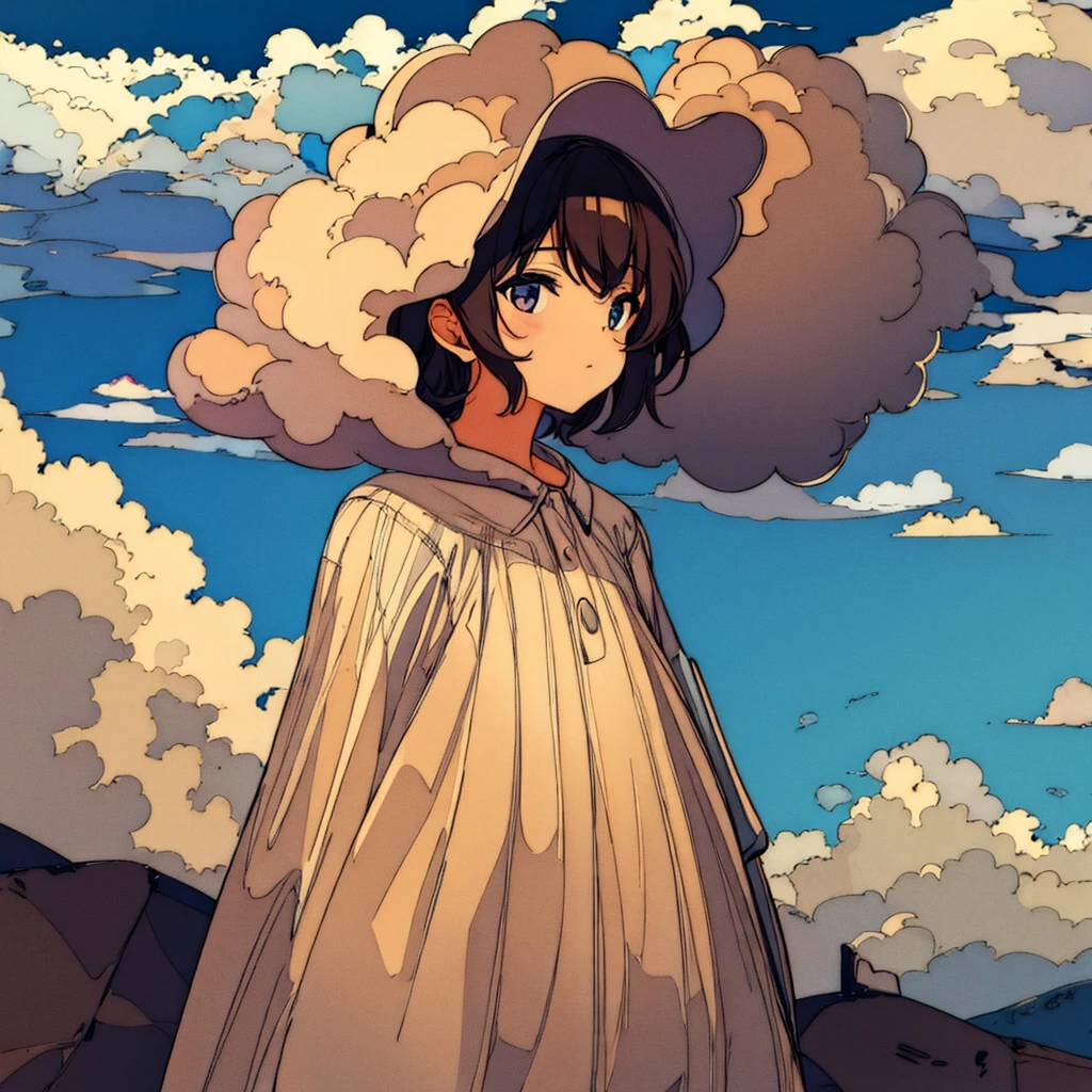 Girl with a bouquet Modern Cumulonimbus