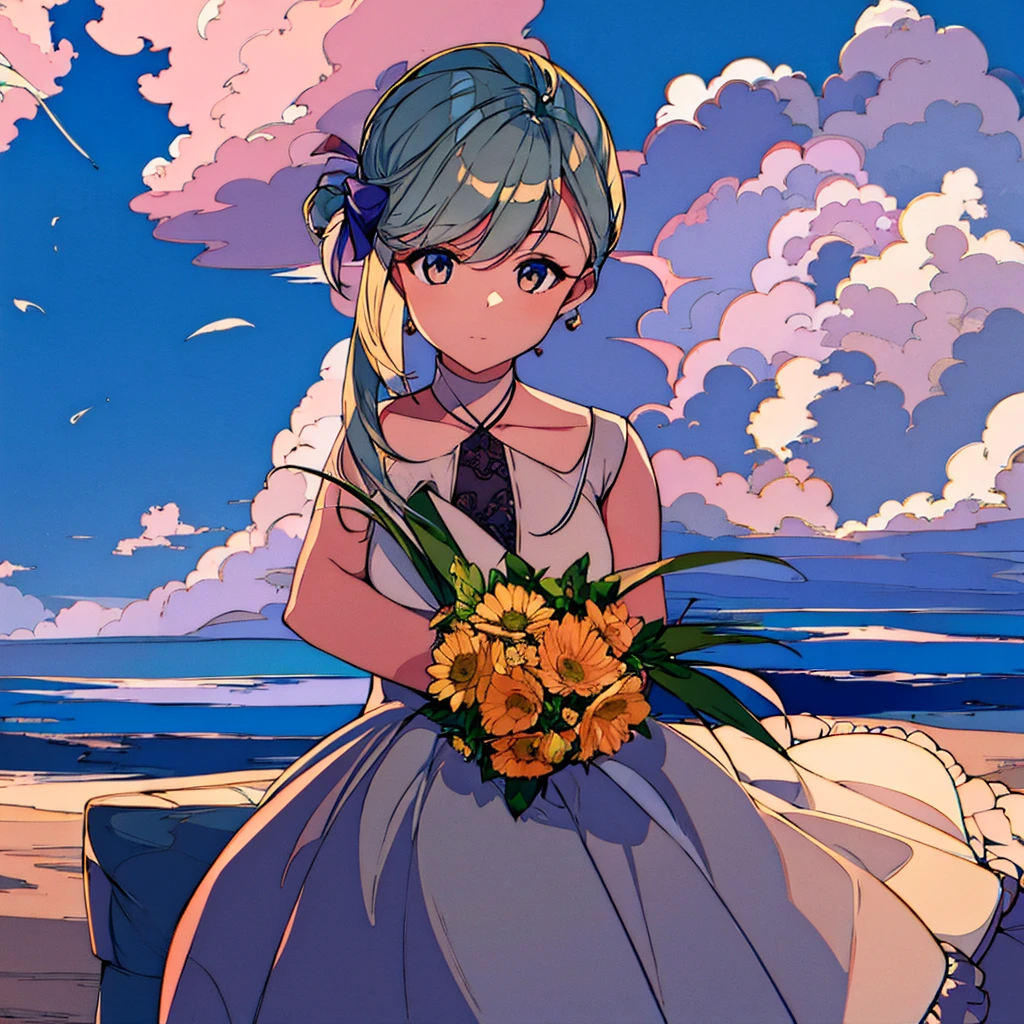 Girl with a bouquet Modern Cumulonimbus