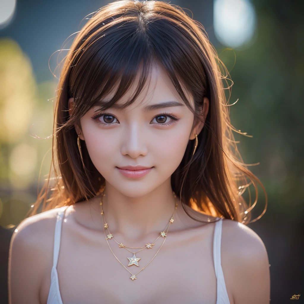 best quality, masterpiece, highres, 1girl,blush,(seductive smile:0.8),star-shaped pupils,china hanfu,hair ornament,necklace, jewelry,Beautiful face,upon_body, tyndall effect,photorealistic, dark studio, rim lighting, two tone lighting,(high detailed skin:1.2), 8k uhd, dslr, soft lighting, high quality, volumetric lighting, candid, Photograph, high resolution, 4k, 8k, Bokeh