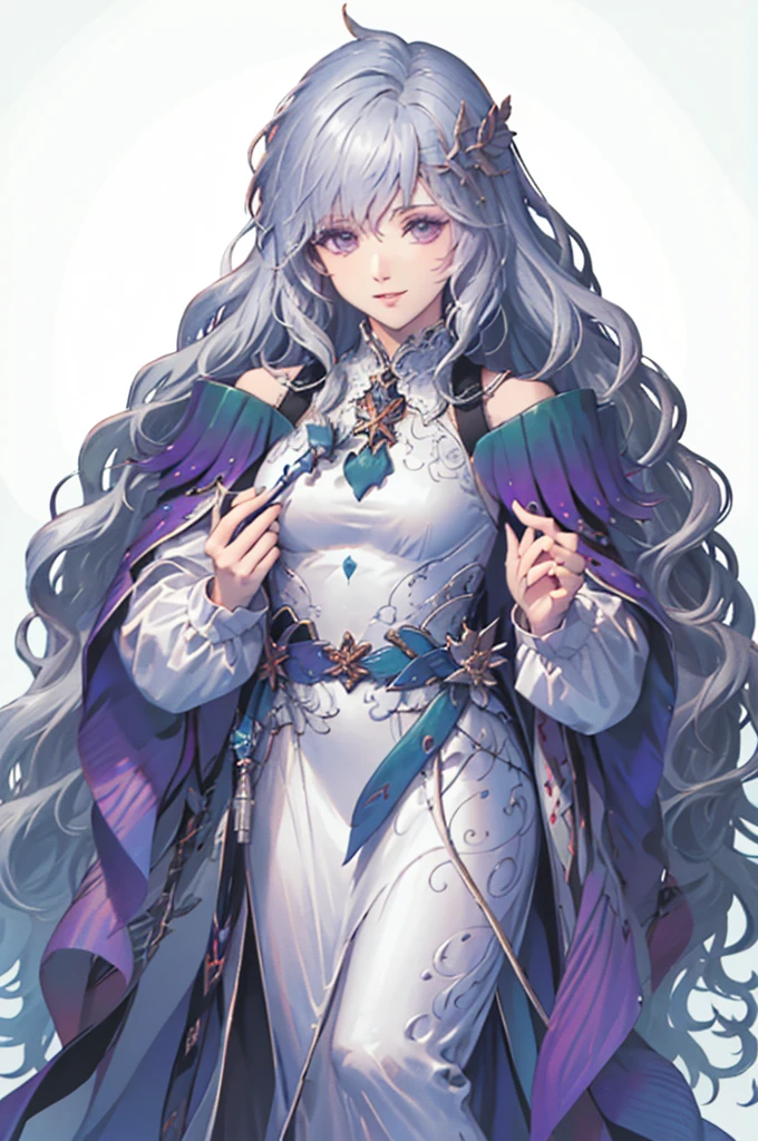 (最high quality, High resolution:1.2), Super detailed, Mysterious, Ethereal atmosphere, Beautiful attention to detail, Detailed lips, masterpiece, Shrinkage rate(8K, 最high quality, masterpiece: 1.2), purplish-silver hair,Wavy Hair,Fleeting,Long walking stick,White robe,beautiful girl,Moonlit Night,sexy,Glamour,Purple eyes,sacred,Dynamic pose,One Girl,Flower Field,Lakeside(the best品質を最高に8K, CG, Beautiful and exquisite upper body, Complex facial features, Almond Eyes, Exquisite eye makeup, Long eyelashes fluttering, Blinking big eyes, (masterpiece, 最high quality, the best, Official Art, Beautiful and beautiful, Long-term exposure: 1., Smooth movement, Attractive patterns, 1 Girl, (Long sleeve dress: 1.3), (((White clothes) )), Delicate face,Lavender colored hair, Gradient Hair,Long Hair, Bare shoulders, ,Detailed Background, Delicate face,, Dynamic pose, Suspended particles, Ethereal atmosphere,gem,One Girl,goddess,Delicate and beautiful face,Flowing,Perfect balance, masterpiece, Textured skin, Very detailed, High detail, high quality, High resolution,Smile