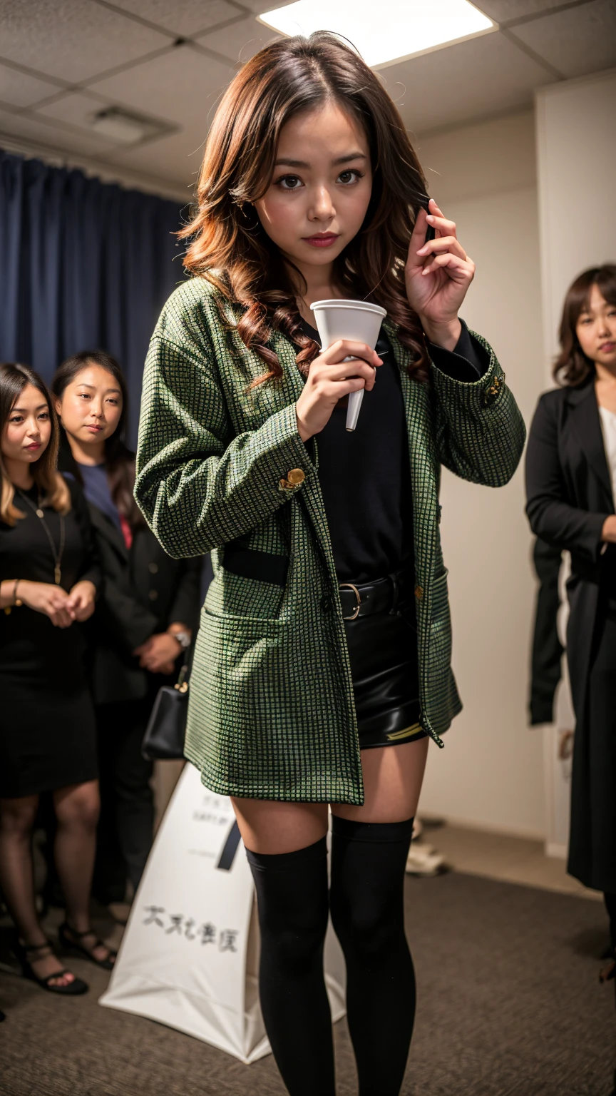 made by Emmanuel Lubezki, Daniel F Gerhartz, character from the anime Demon Slayer, anime boy with red hair and a green and black checkered jacket, a scar on the left side of his forehead, handsome guy in demon slayer art, tanjiro kamado, kimetsu no yaiba, demon slayer, cinematic demon art style, conceptual photo art, 32k, photo shoot unbelievable full body portrait, artificial lighting, hyper detailed, realistic.