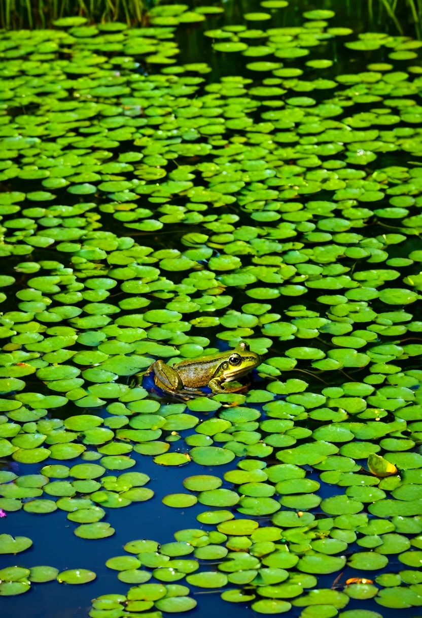 a frog in a pond, a fairy tale