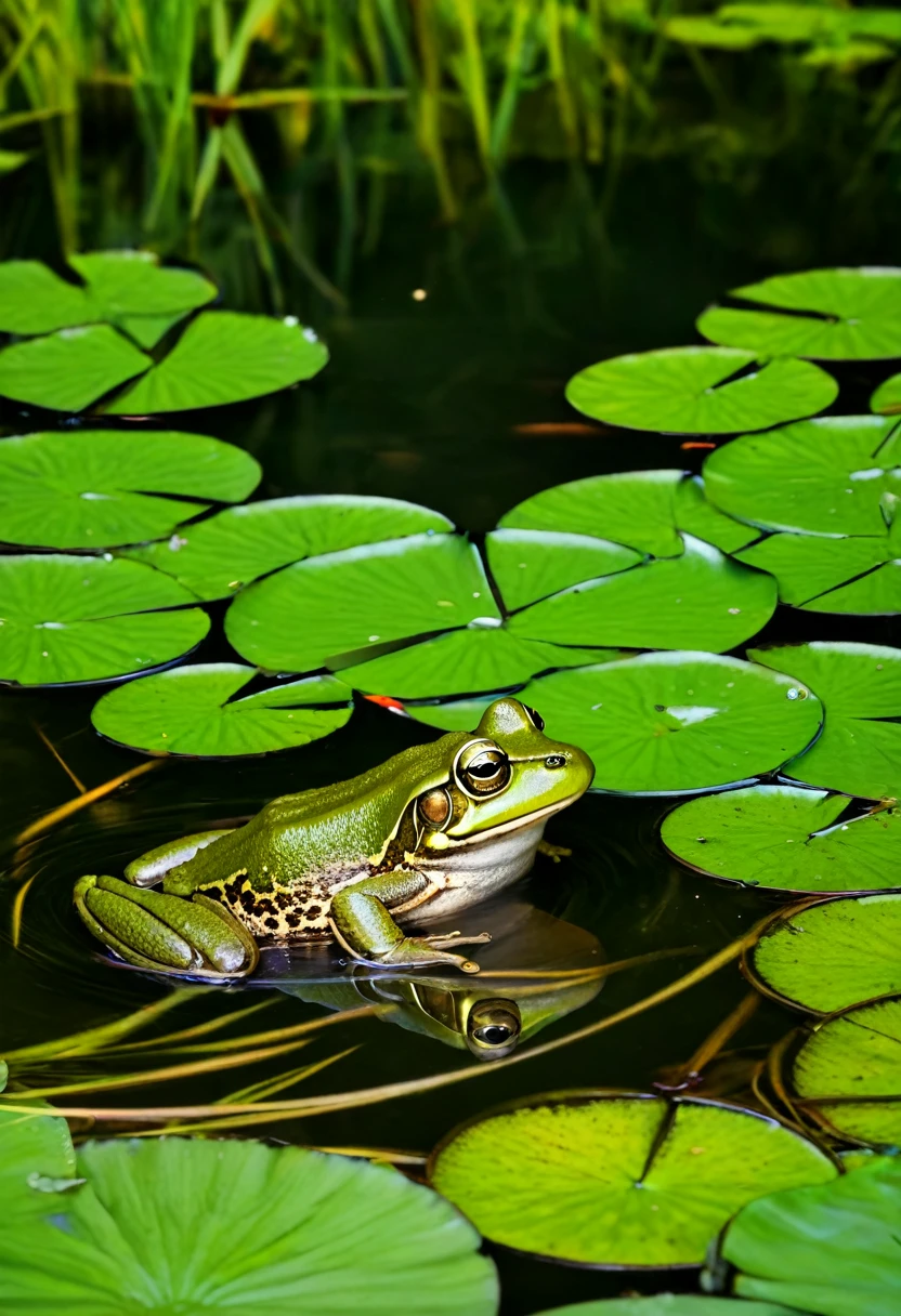 a frog in a pond, a fairy tale