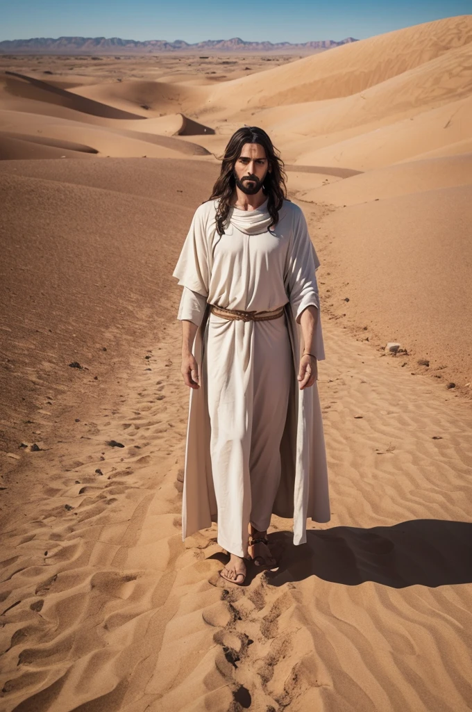 Jesus in the middle of the desert