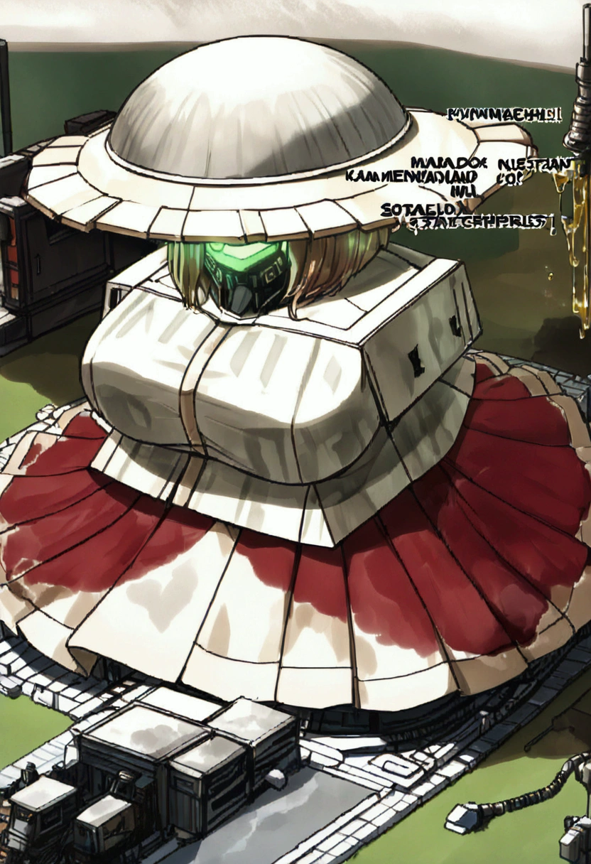 very big tits ((Masterpiece, The best quality)), illustration, 8K ultra detailed, realist, clear focus, Very detailed, Professional lighting, colorful details, Rainbow color break, high rise factory, large mechanical robot structure, tablet, computer, ((glow)), intricate details, shitu-mecha, 1 girl, mecha, belly button, color image, (cyberpunk), (redder hair: 1.2) big tits very sexy very big tits extremely big tits big cameltoe cameltoe cameltoe big cameltoe big,yellow red hair,Yellow hair, ((techpriest)), mechanical arms, obtained mechanic, Big fully naked. ((washed up red flowing modest ornate hooded technopriest dress, Dirty (red robes with oil stain)))