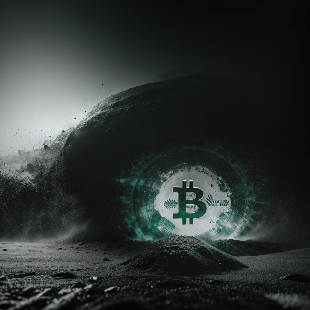 make a cover for a post on the topic of cryptocurrency,background colors black,white,green,gray only without any inscriptions