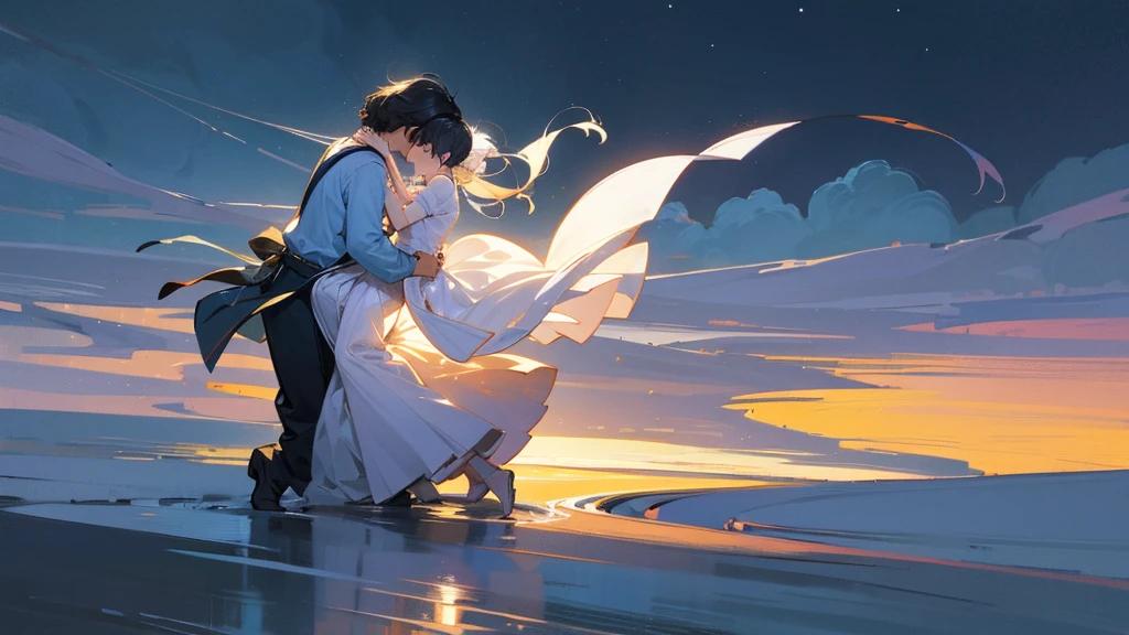 In the silence of the night、I painted a dance in the gentle moonlight、Fantastic and romantic scenery