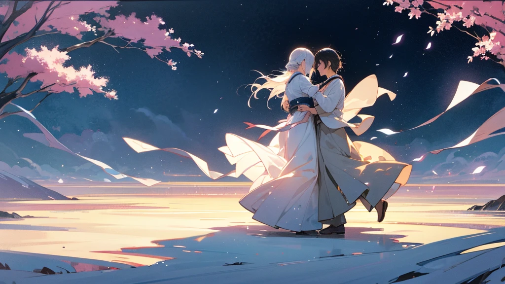 In the silence of the night、I painted a dance in the gentle moonlight、Fantastic and romantic scenery
