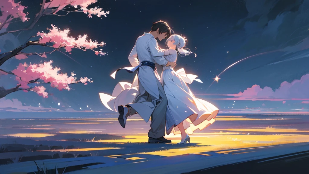 In the silence of the night、I painted a dance in the gentle moonlight、Fantastic and romantic scenery