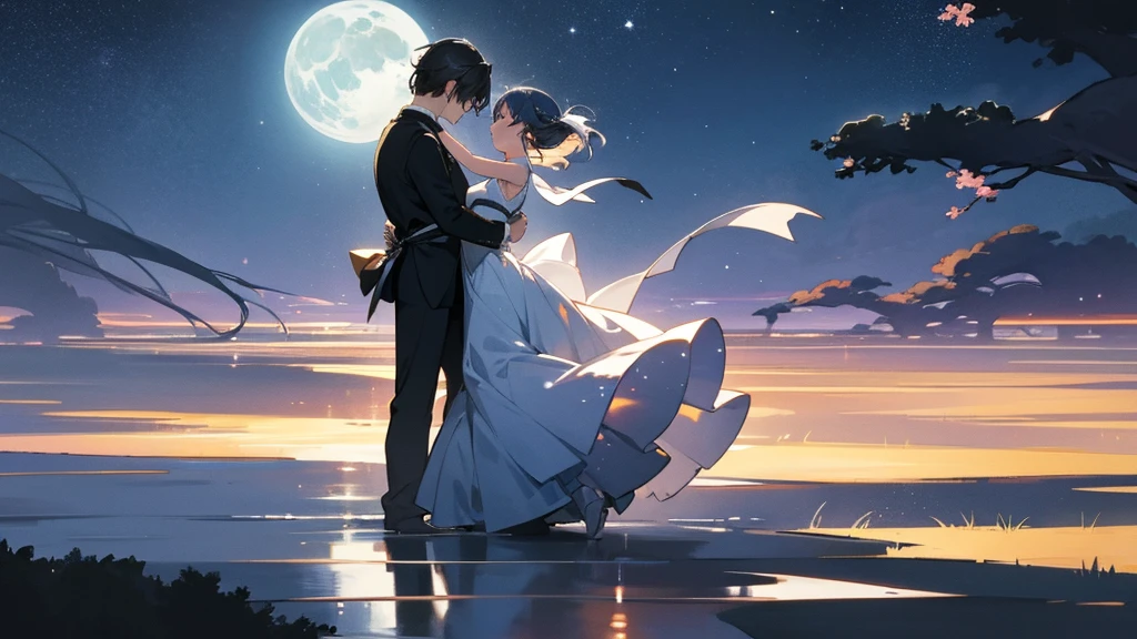 In the silence of the night、I painted a dance in the gentle moonlight、Fantastic and romantic scenery