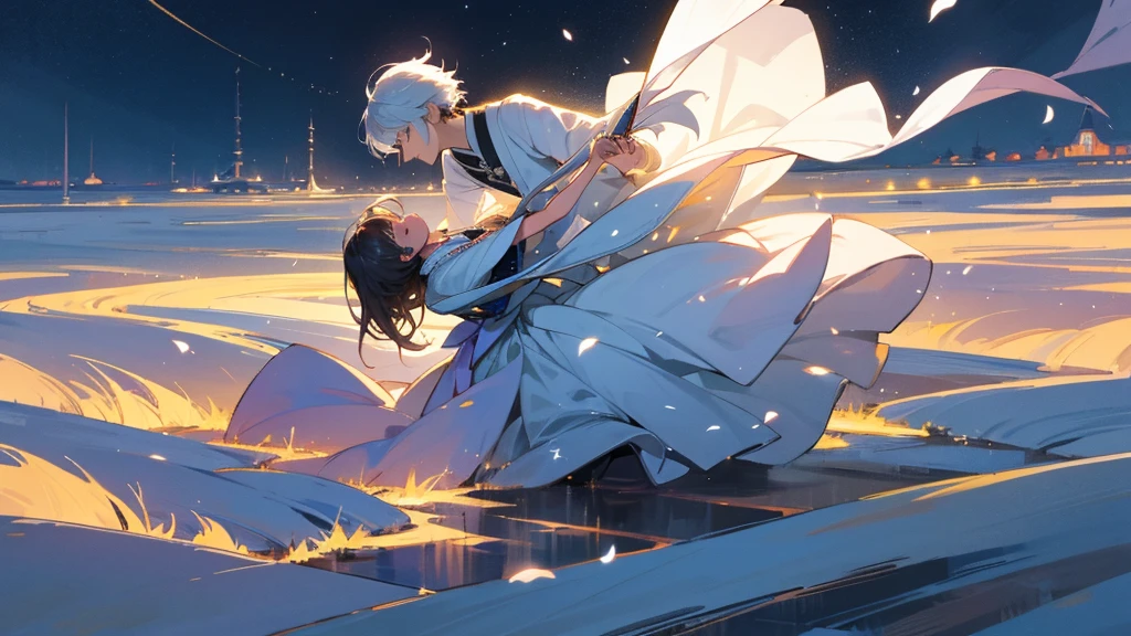 In the silence of the night、I painted a dance in the gentle moonlight、Fantastic and romantic scenery