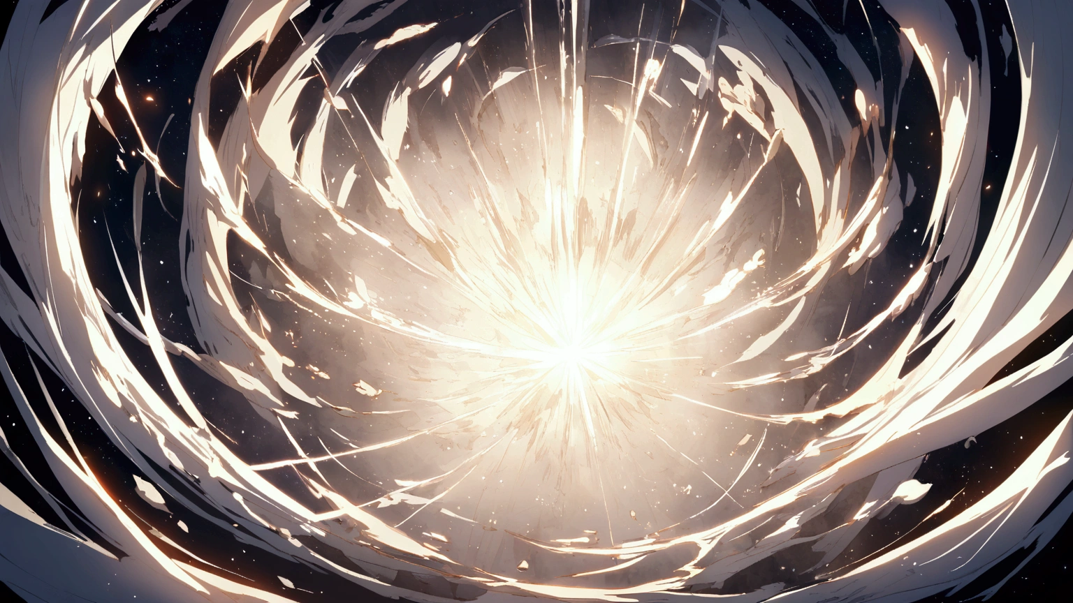 endless white ethereal space with a very bright while light spreading from the center