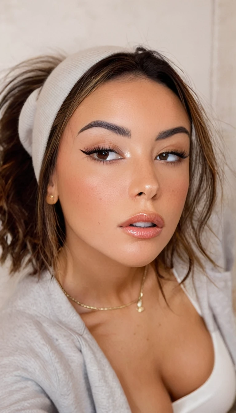 realistic, detailed, realistic details, intricate detail, break,, 2girl, duo, Eurasian, brunette, extremely beautiful, cute, detailed face, detailed skin complexion, beautiful eyes, parted lips, seductive, medium hair, , break,, simple background,, break,, portrait, f1.4/45mm, perspective, depth of field, proportion, focus on face, blurry background, bokeh, sharp focus, depth and dimension, proportion, rule of third, break,, finger nails, bathroom, night, without strabismus, shadows, wearing a legging and a sweatshirt, full body