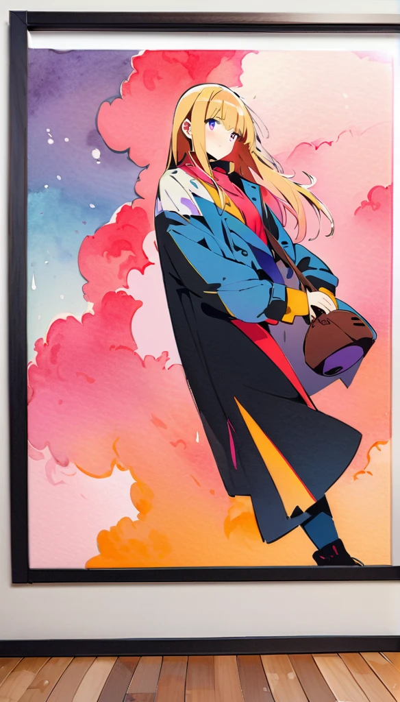 (8K, best quality, masterpiece),watercolor (medium), 1girl, {Practical, original photo, Ultra-fine transparent, image, (Influenced by Yoshitaka Amano's style:1.6)}, Practical Light, Delicate skin, (Beautiful slim woman, 25 years old, Court Knight:1.5), Thin legs, Fine particles, Long white hair, Detailed fingers, Thin, ??????? expression, Dynamic and sexy pose, (Huge breasts:1.4), (Long skirt, Long red cape, boots:1.2),(Arcadia, Flower Storm, Many flowers:1.8), Unobscured,Beautiful scenery, (Flowers, Wind and Moon:1.5).