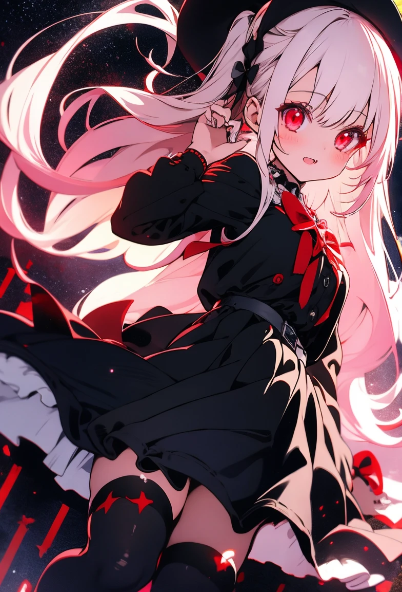 best quality, absurdity, 1girl, solo, very long hair, gothic lolita, monster girl, red eyes, zombie, mummified